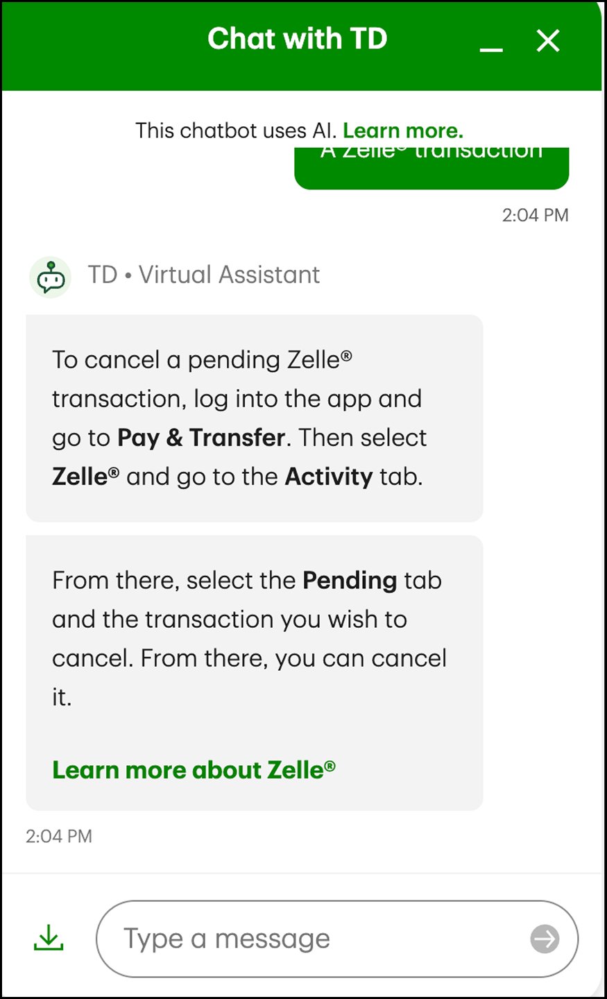 Original cancel Zelle